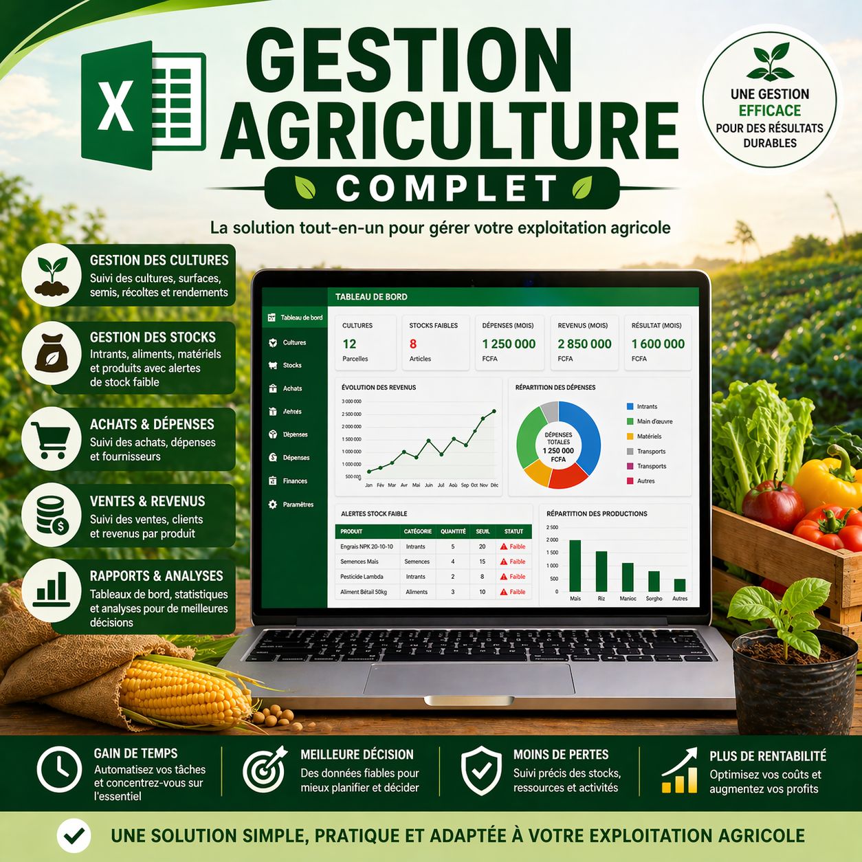 Gestion d'agriculture Complet