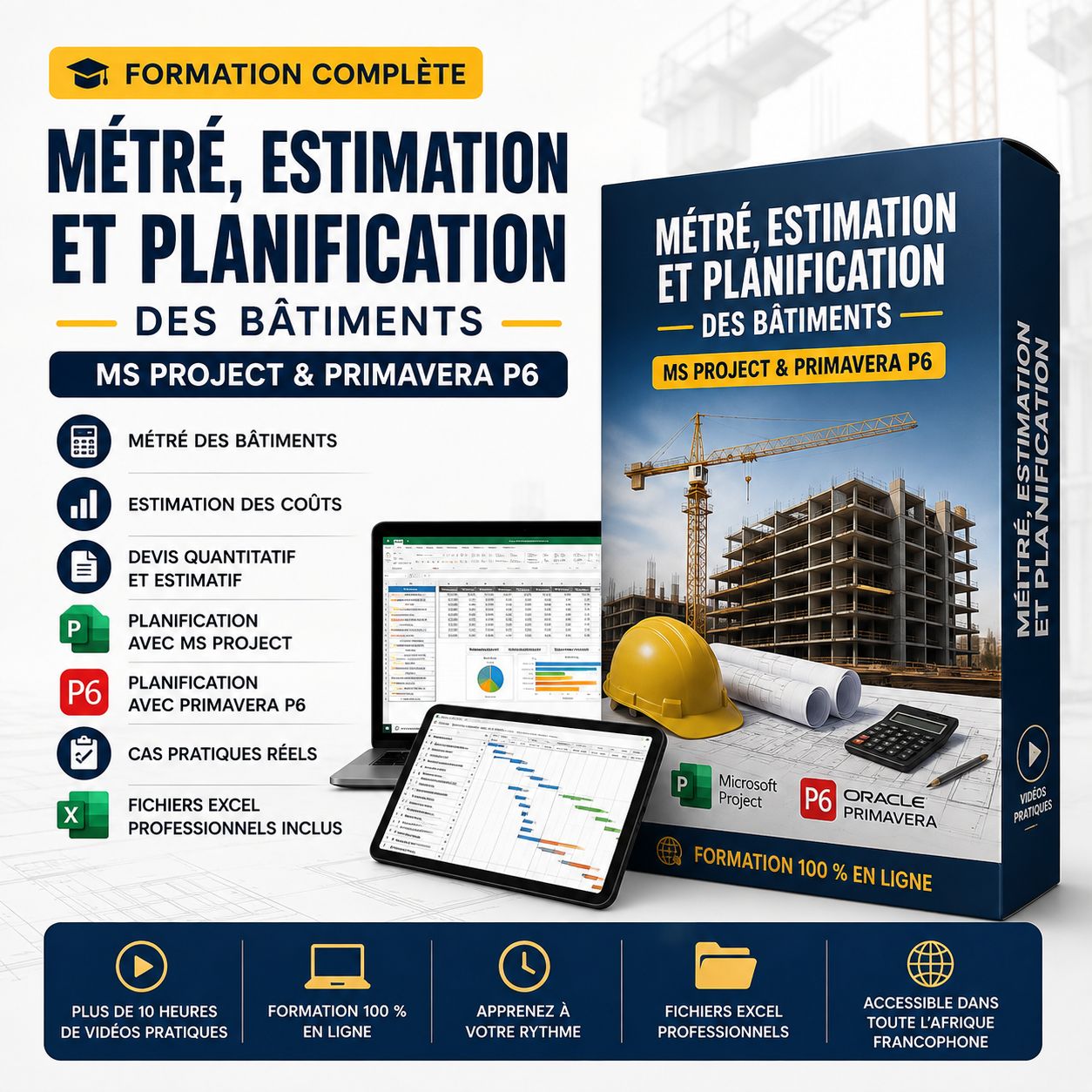 Formation en métré,MS project et Primavera P6