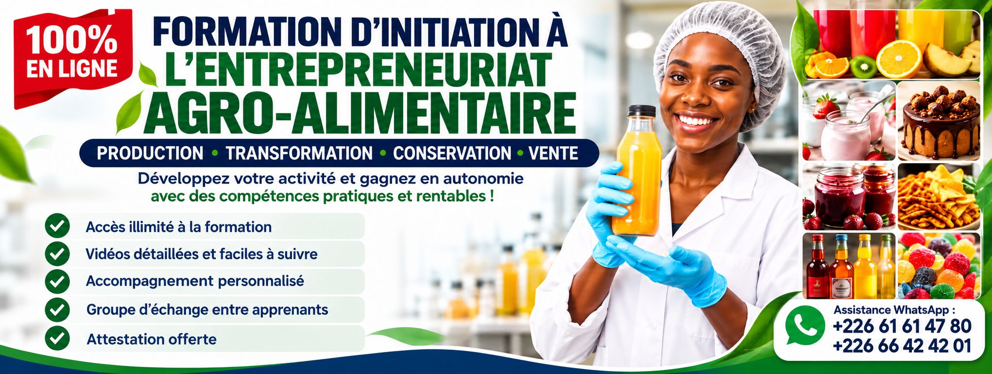 FORMATION D'INITIATION À L'ENTREPRENEURIAT AGROALIMENTAIRE