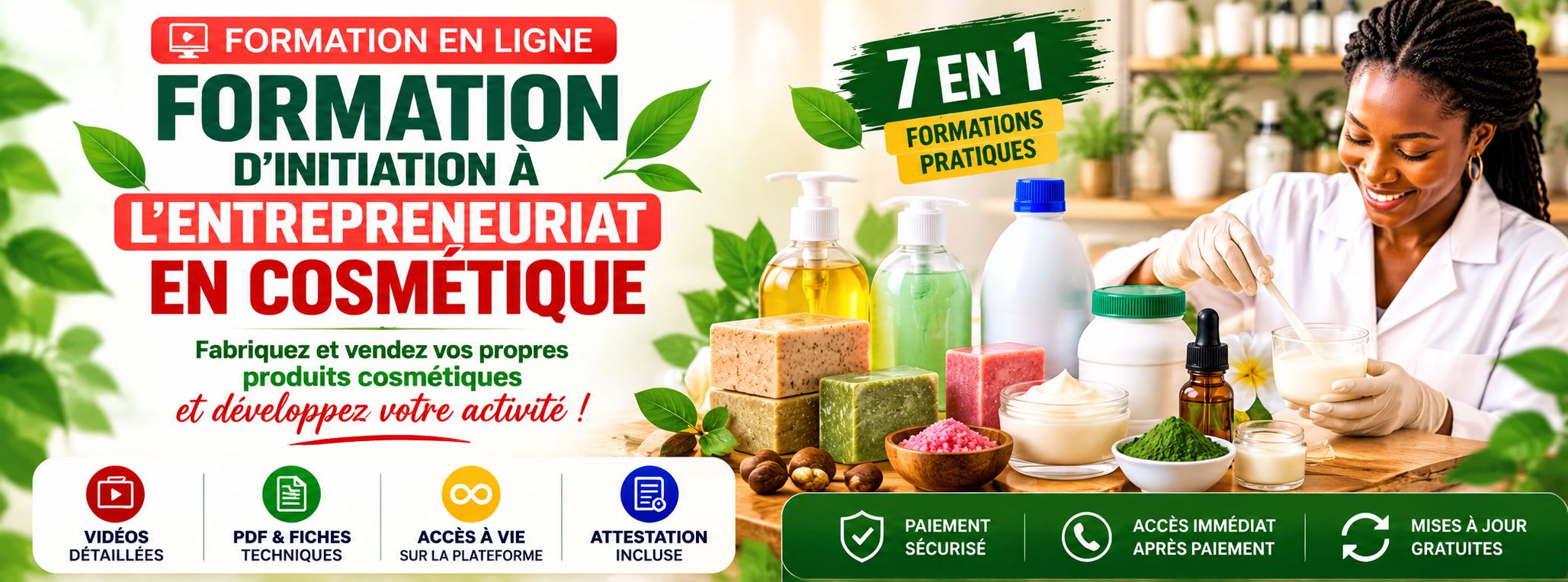FORMATION D'INITIATION À L'ENTREPRENEURIAT EN COSMÉTIQUE