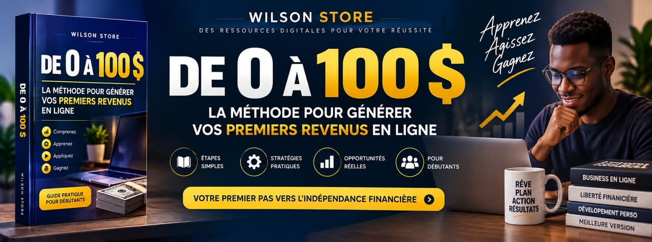DE 0 À 100 $ : LA MÉTHODE POUR GÉNÉRER VOS PREMIERS REVENUS EN LIGNE