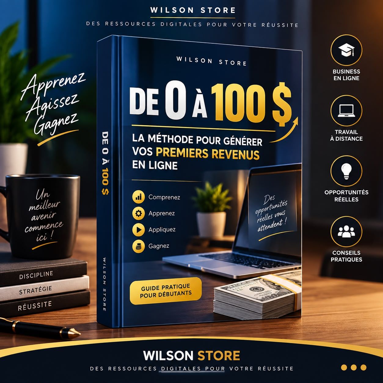 DE 0 À 100 $ : LA MÉTHODE POUR GÉNÉRER VOS PREMIERS REVENUS EN LIGNE