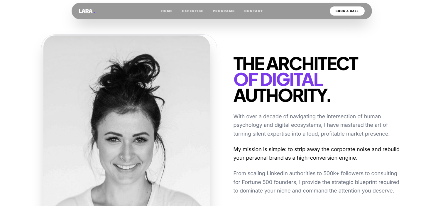 Landing Page Premium pour coach en stratégie digitale