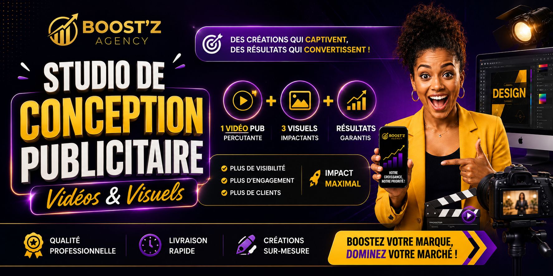 SERVICE DE CONCEPTION VIDÉOS PUBLICITAIRES