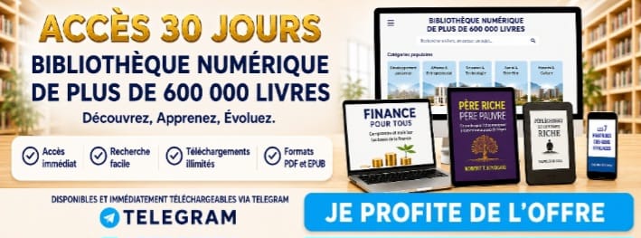 Accès 30 jours à la bibliothèque numérique de plus de 600 000 livres