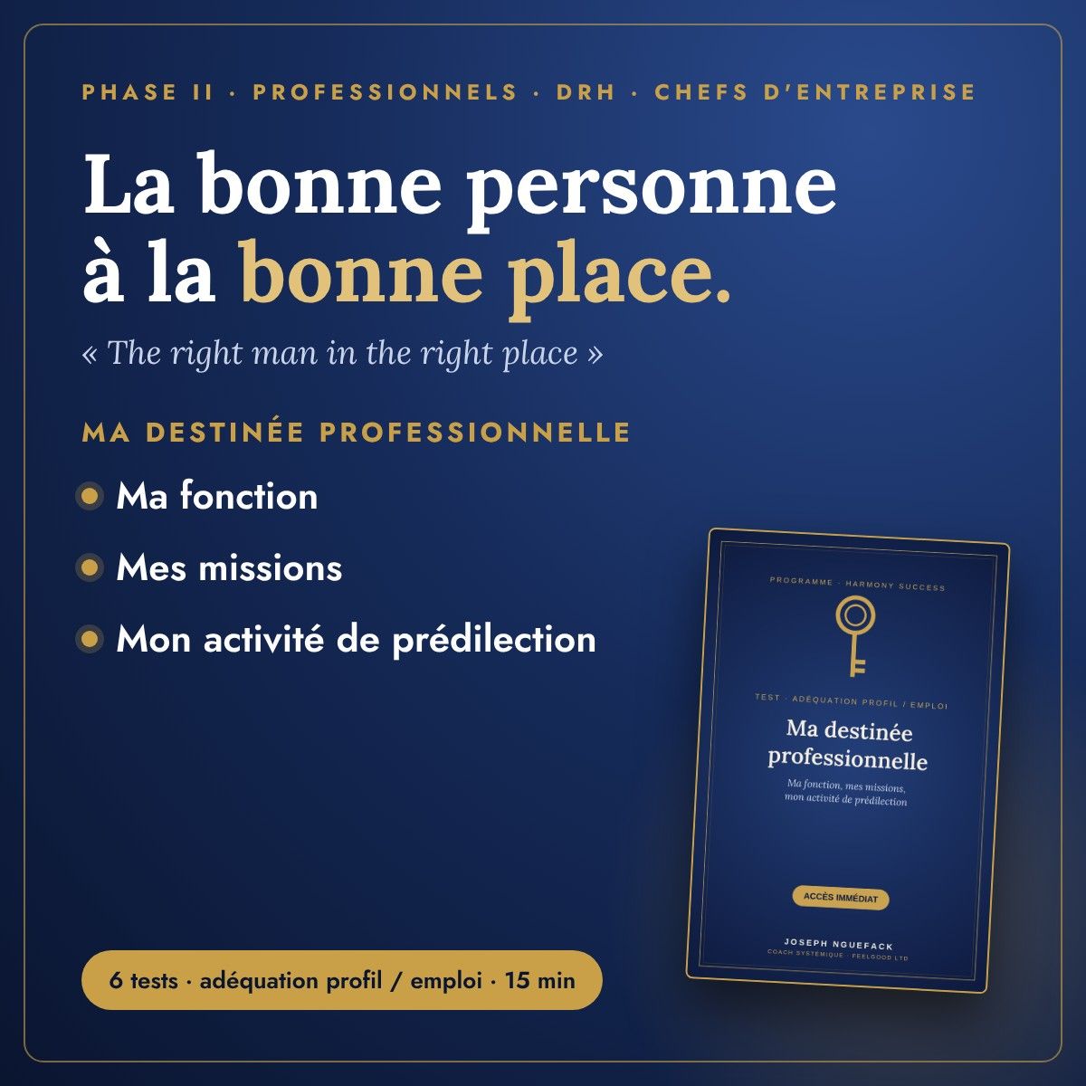 Ma destinée professionnelle