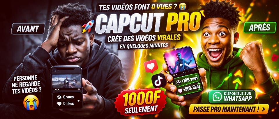 ⚡ CapCut  sans filigrane pour montage vidéo PRO sur mobile
