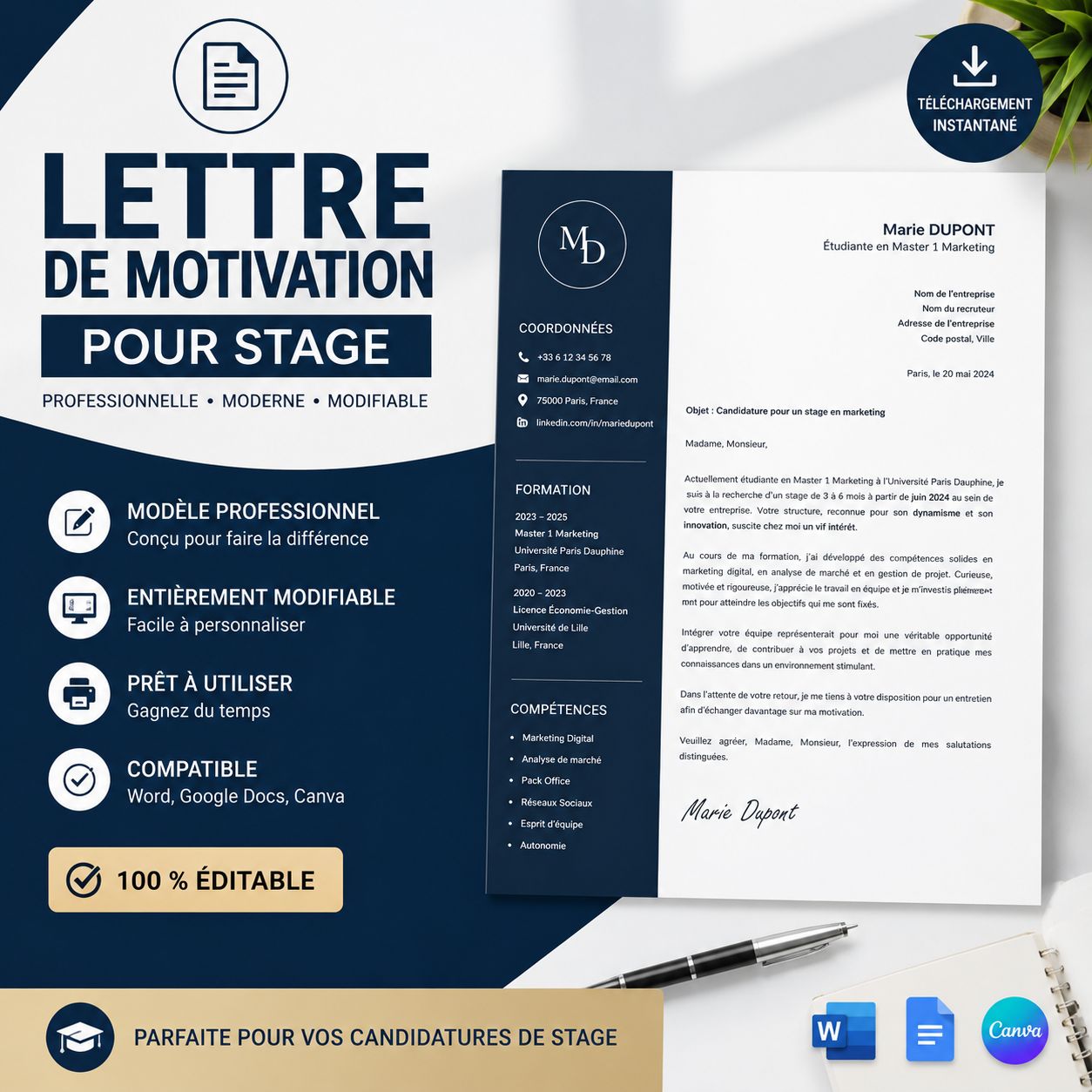 Lettre de Motivation Professionnelle