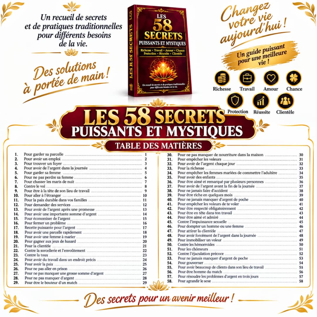 58 Secrets puissant et mystique