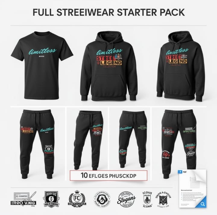 Pack complet pour lancer ta marque de vêtements (Designs + Mockups + Guide) (copy)