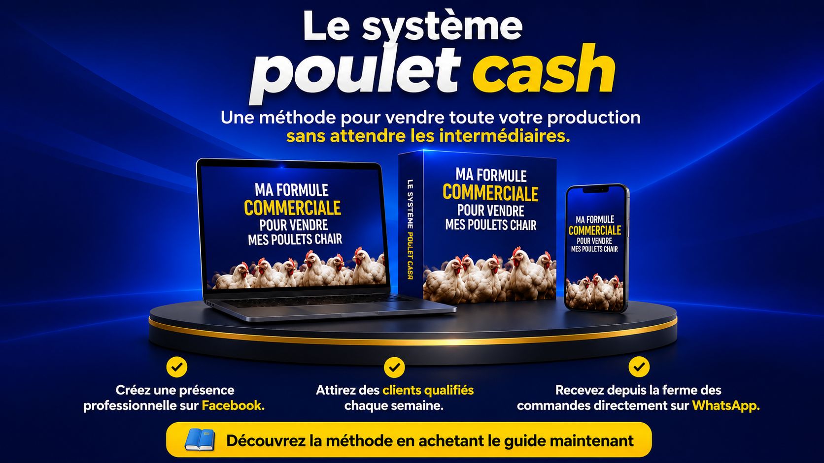 Le système poulet cash  (Pour vendre les poulets chair en 35 jours grâce au digital)