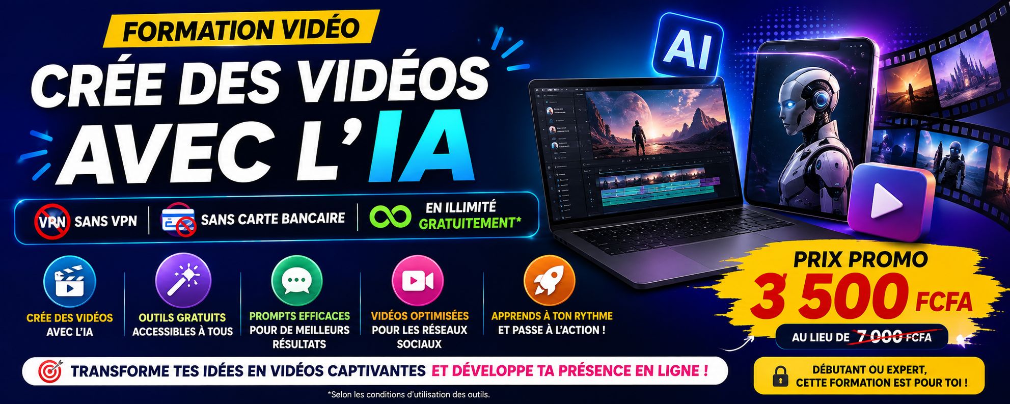 Crée des vidéos avec l’IA GRATUITEMENT, sans VPN ni carte bancaire