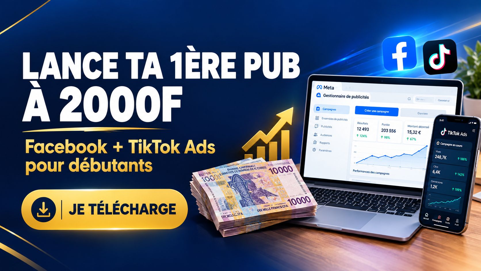 2000F POUR EXPLOSER : Guide Facebook + TikTok Ads