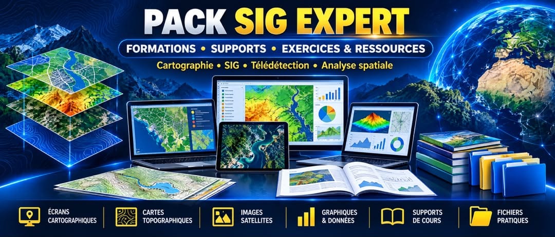 PACK SIG MASTER PRO Cartographie • SIG • Télédétection • Analyse spatiale