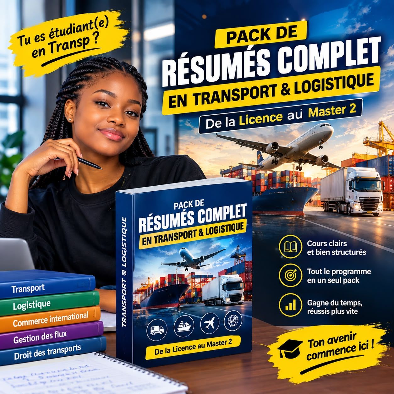PACK DE RÉSUMÉS COMPLET EN TRANSPORT & LOGISTIQUE De la Licence au Master