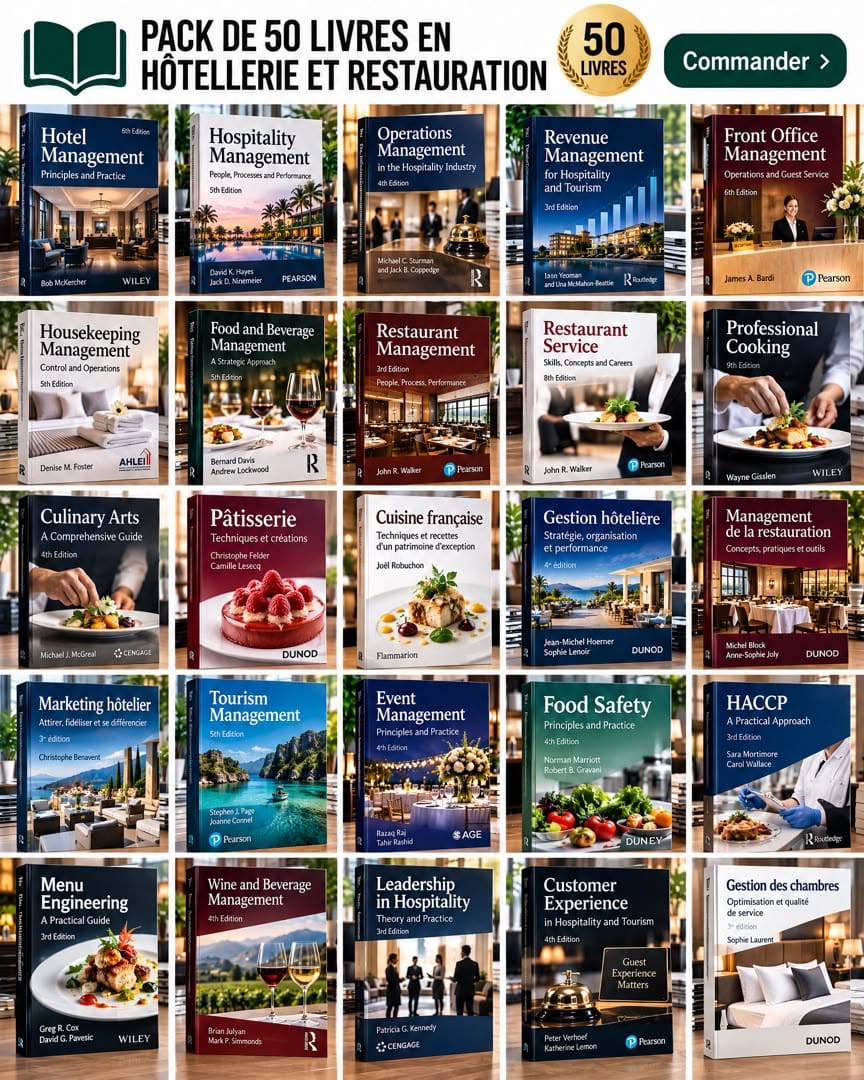 Pack de 50 Livres en Hôtellerie & Restauration