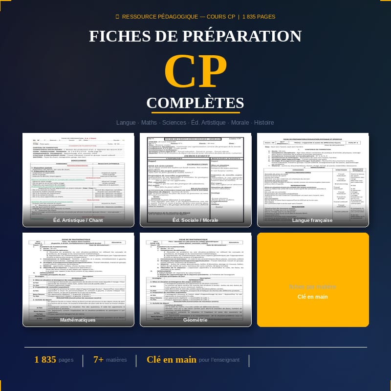 FICHES DE PRÉPARATION CP-COMPLET