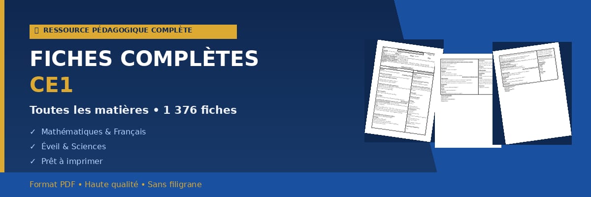 FICHES DE PRÉPARATION CE1-COMPLET
