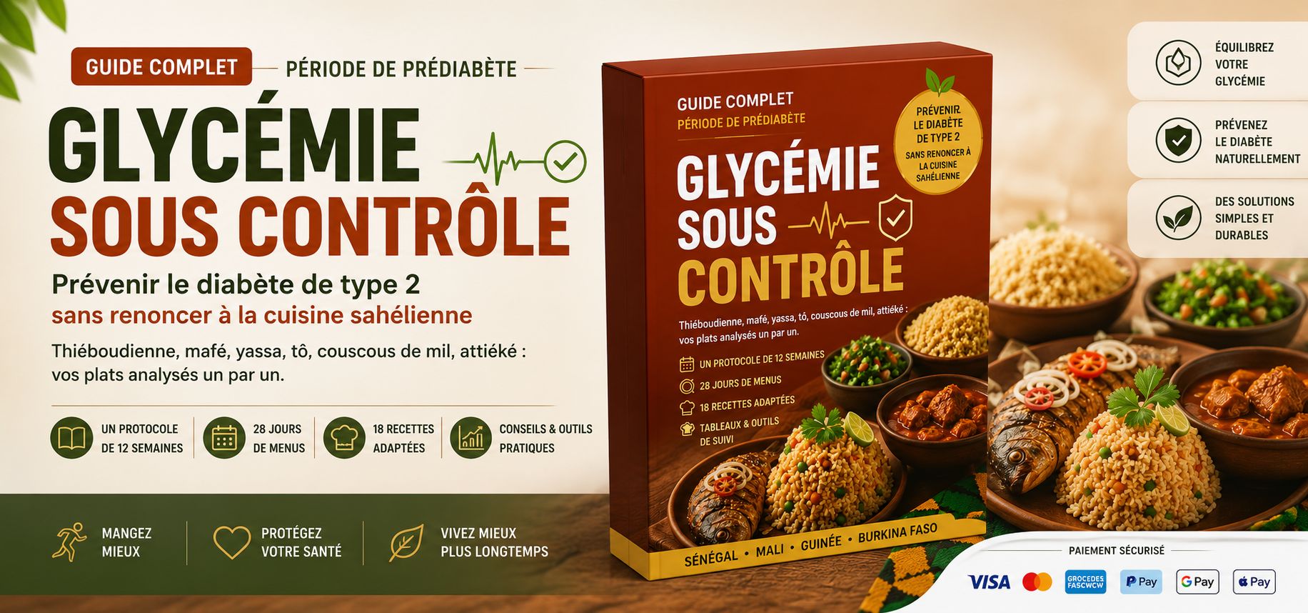Glycémie sous contrôle – Prévenir le diabète de type 2 sans renoncer à la cuisine africaine