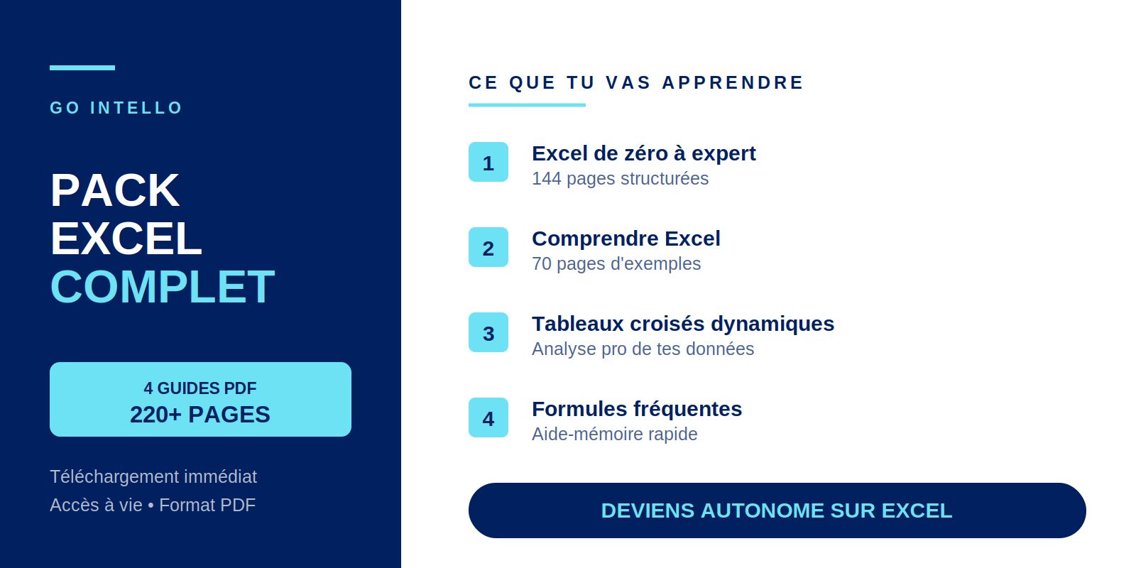 PACK FORMATION EXCEL COMPLET - DE ZÉRO À EXPERT