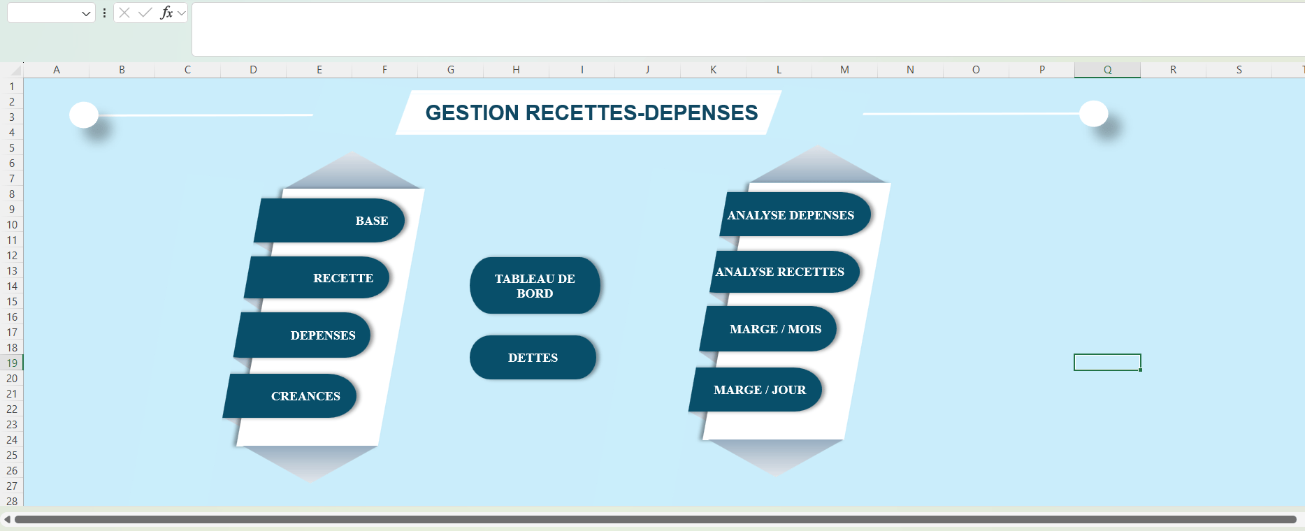 FICHIER GESTION DES RECETTES DEPENSES