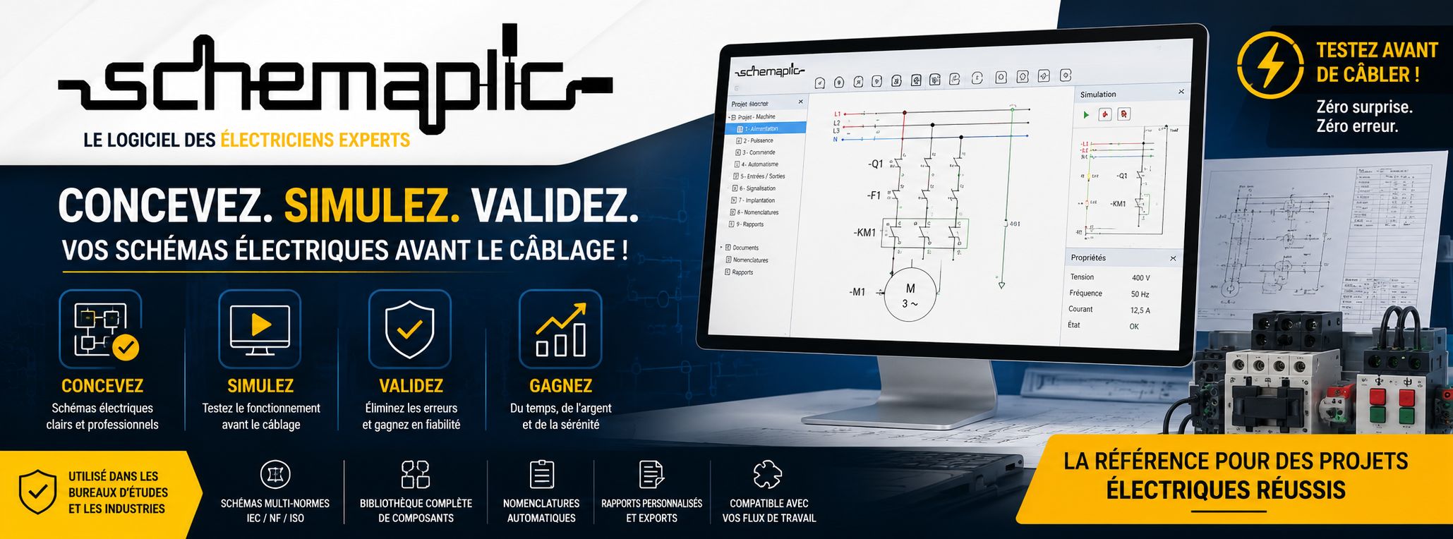 07 Schémaplic : concevoir et simuler des schémas électriques avant le câblage
