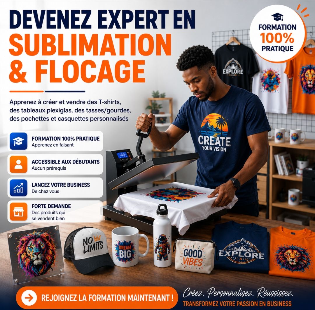 La Formation Ultime en Sublimation et Flocage : Créez, Personnalisez et Vendez Vos Propres Produits