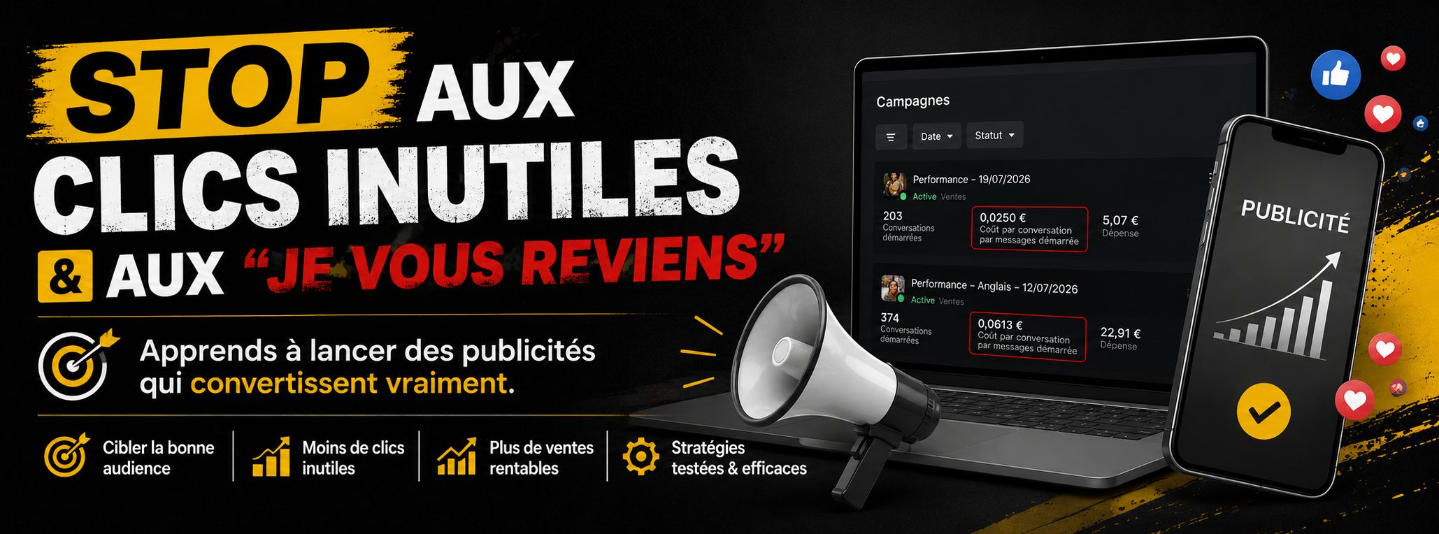STOP AUX CLICS INUTILES & AUX "JE VOUS REVIENS"