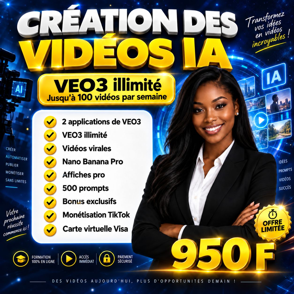 Formation sur la génération de vidéo IA avec vo3