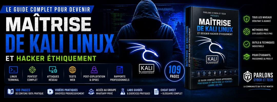 Kali Linux : Maîtrise Totale - Du débutant au niveau avancé