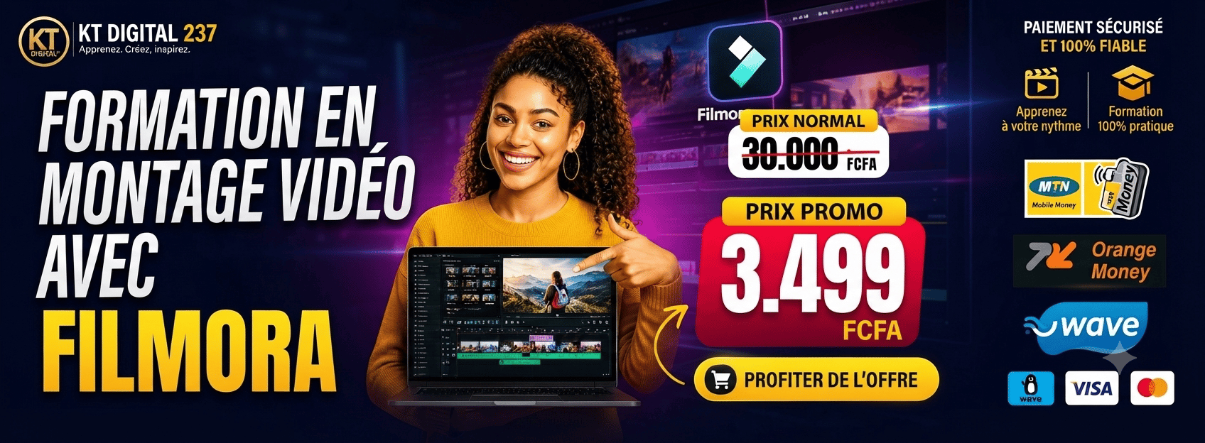 FORMATION MONTAGE VIDEO AVEC FILMORA + LOGICIEL