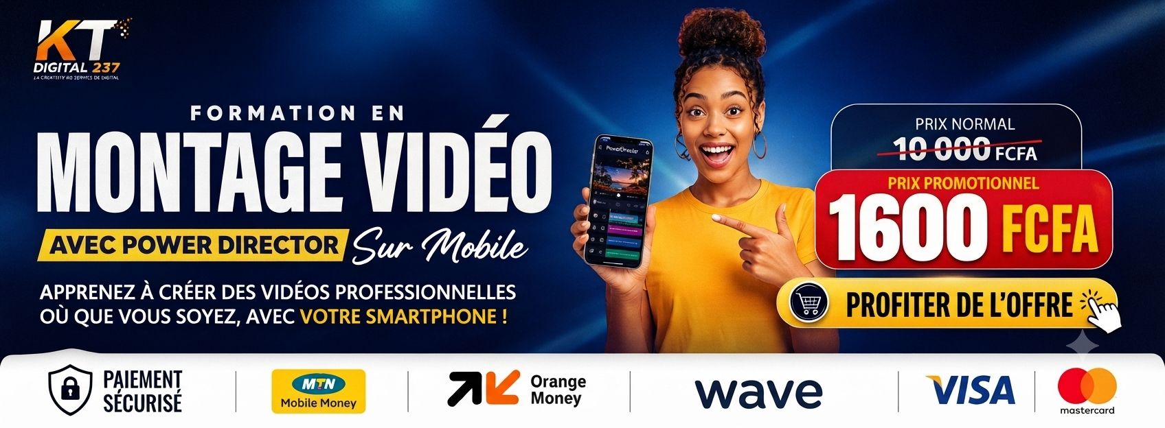 FORMATION MONTAGE VIDEO AVEC POWER DIRECTOR SUR TELEPHONE