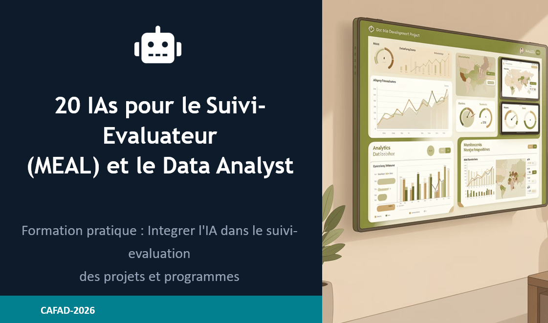 20 IAs pour le Suivi-Evaluateur  (MEAL) et le Data Analyst