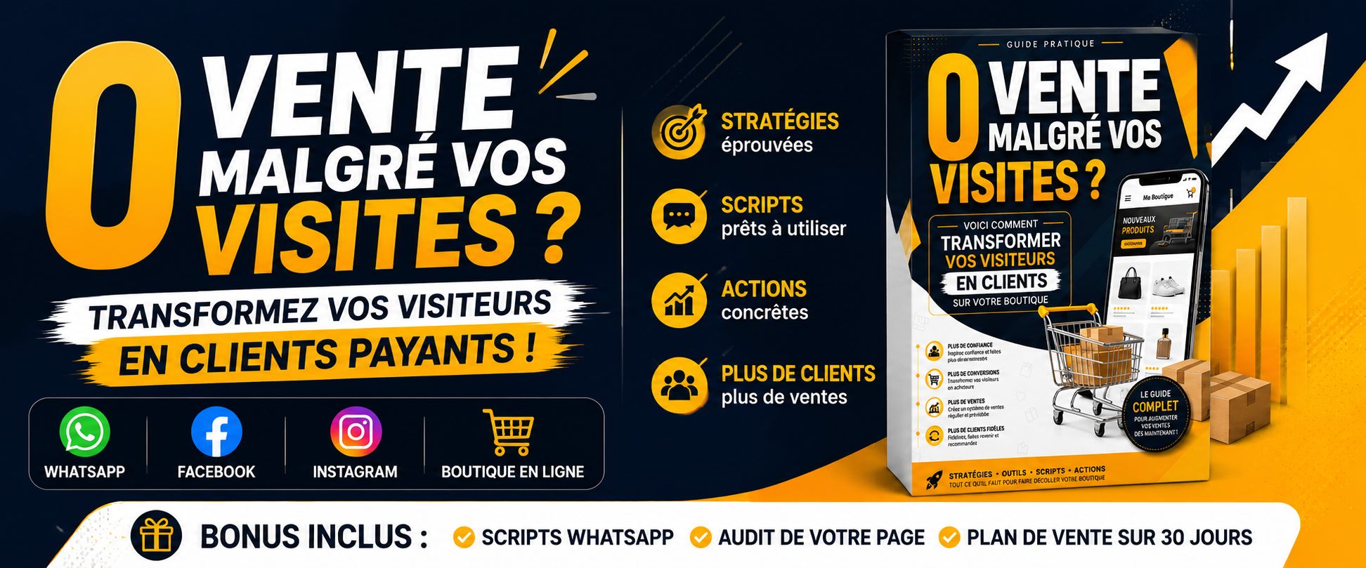 0 VENTE MALGRÉ VOS VISITES ?  Comment transformer vos visiteurs en clients réels sur votre boutique