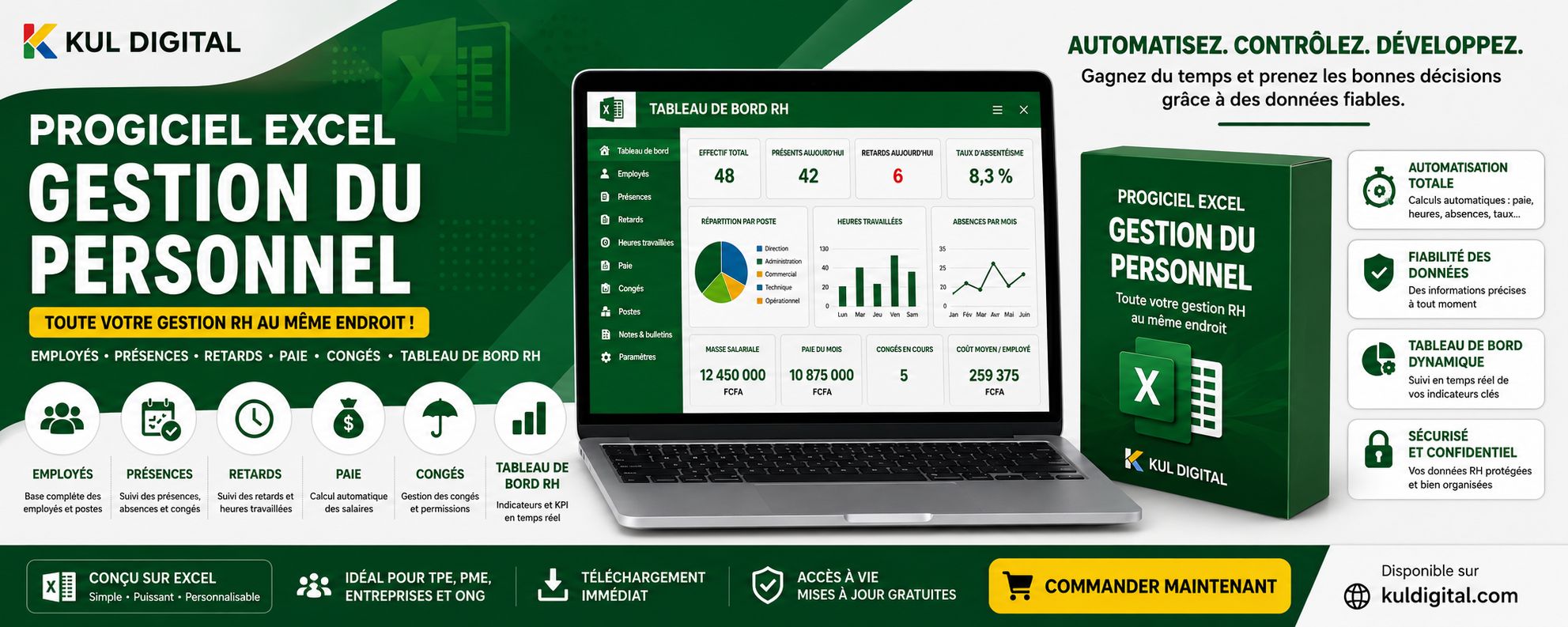 👥 Template de Gestion du personnel Rh