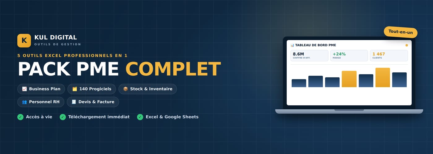 Pack PME Complet — 5 Outils Essentiels pour Gérer votre Entreprise