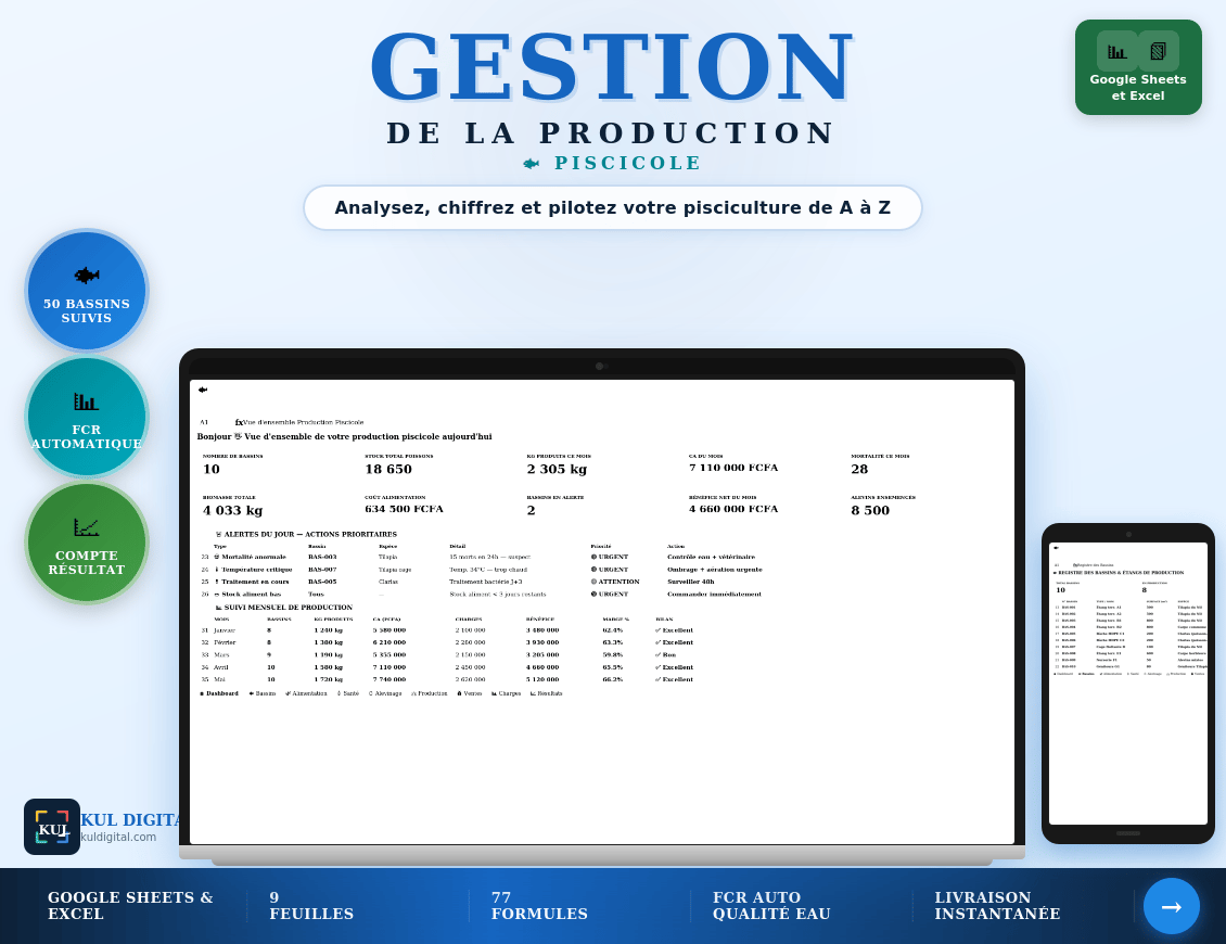 🦈 Gestion de la production piscicole