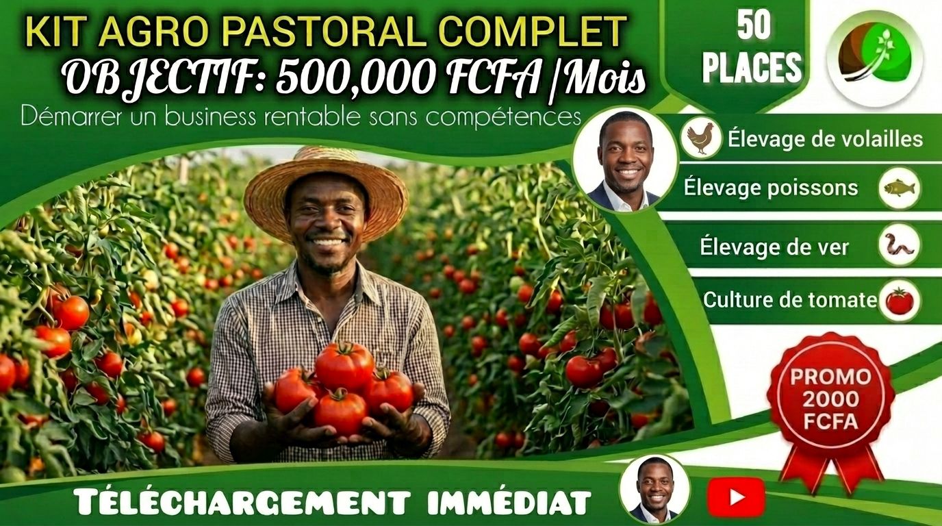 🌾🐓KIT AGROPASTORAL COMPLET : Comment générer 500.000 FCFA/mois SANS COMPETENCE