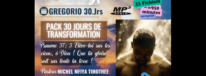 GREGORIO - PACK 30 JOURS