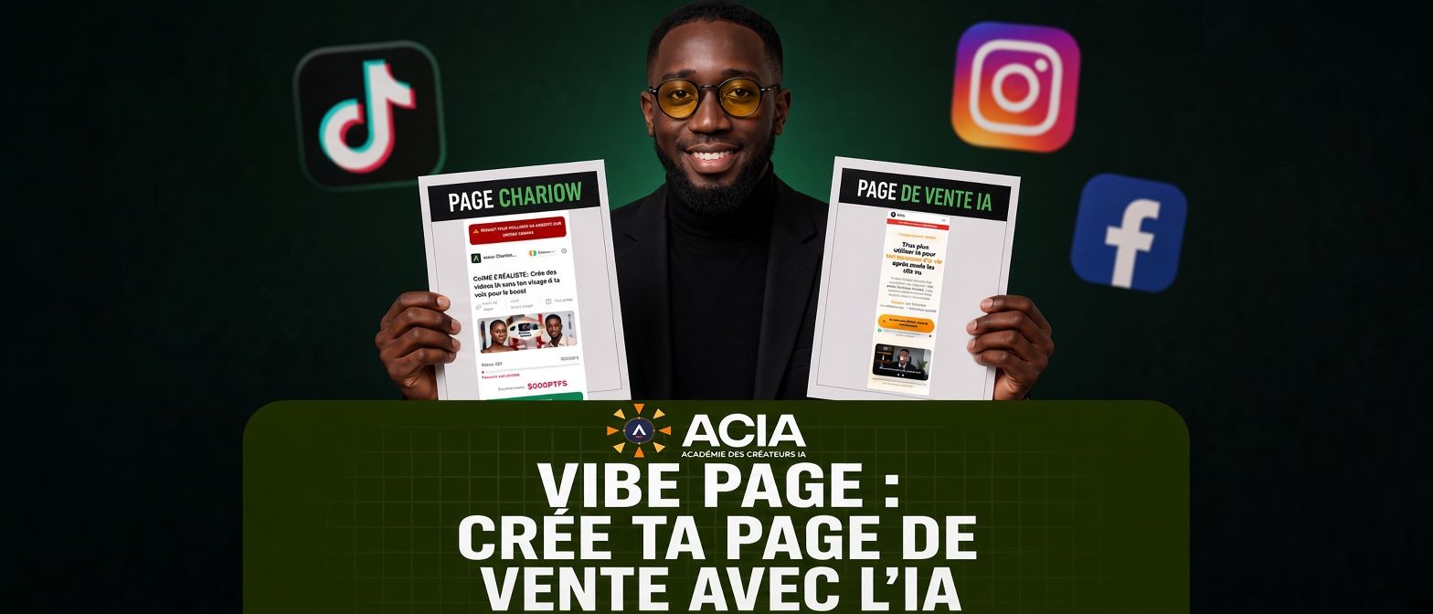 VIBE PAGE : Créer des pages de vente Pro qui vendent — en 2h avec l'IA — sans coder, sans Système.io