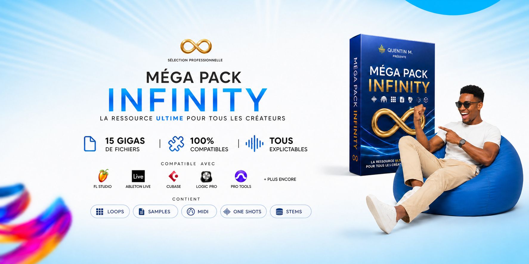 MÉGA PACK INFINITY : BEATS, LOOPS, SAMPLES, MIDI & SOUNDKITS (15 GIGAS)