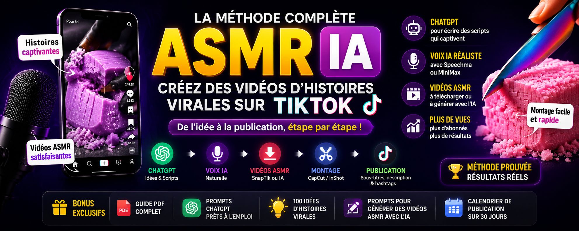 Formation TikTok IA : Créez des vidéos d'histoires ASMR virales de A à Z