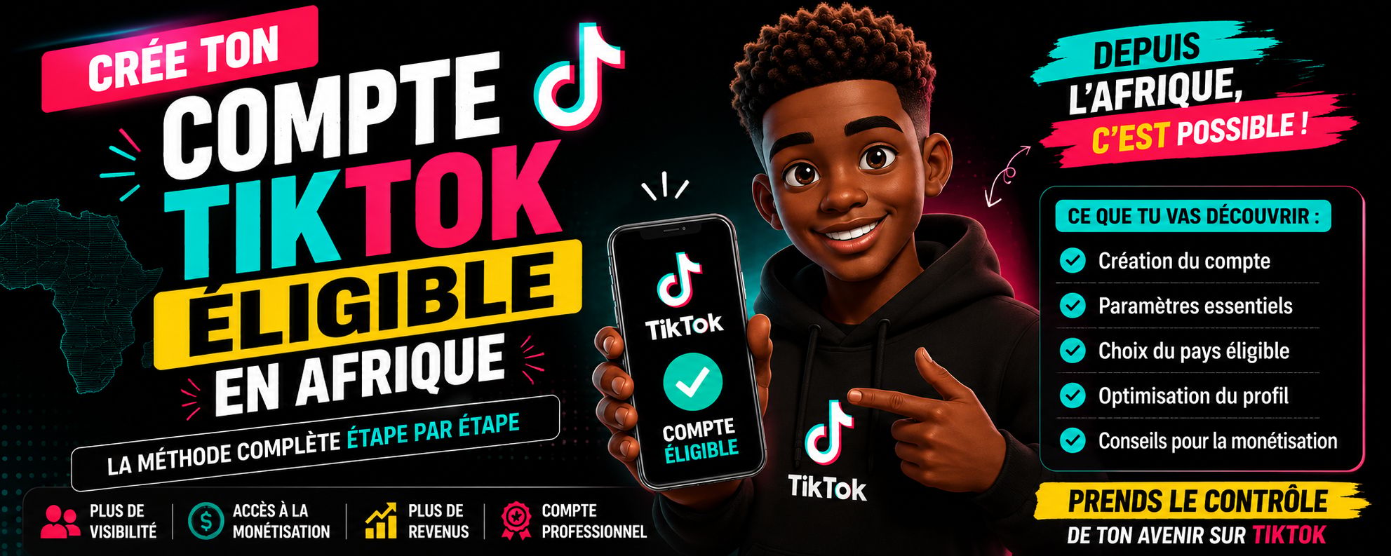 Comment Créer Un Compte Tiktok Monétiser Eligible en Afrique