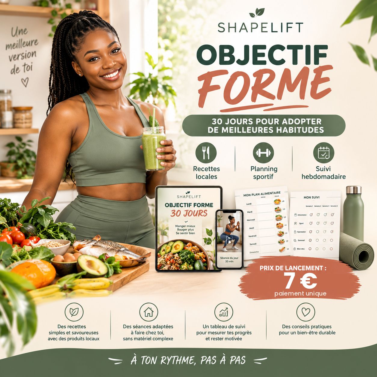 Programme Objectif Forme 30 Jours de ShapeLift : adopte de meilleures habitudes à ton rythme