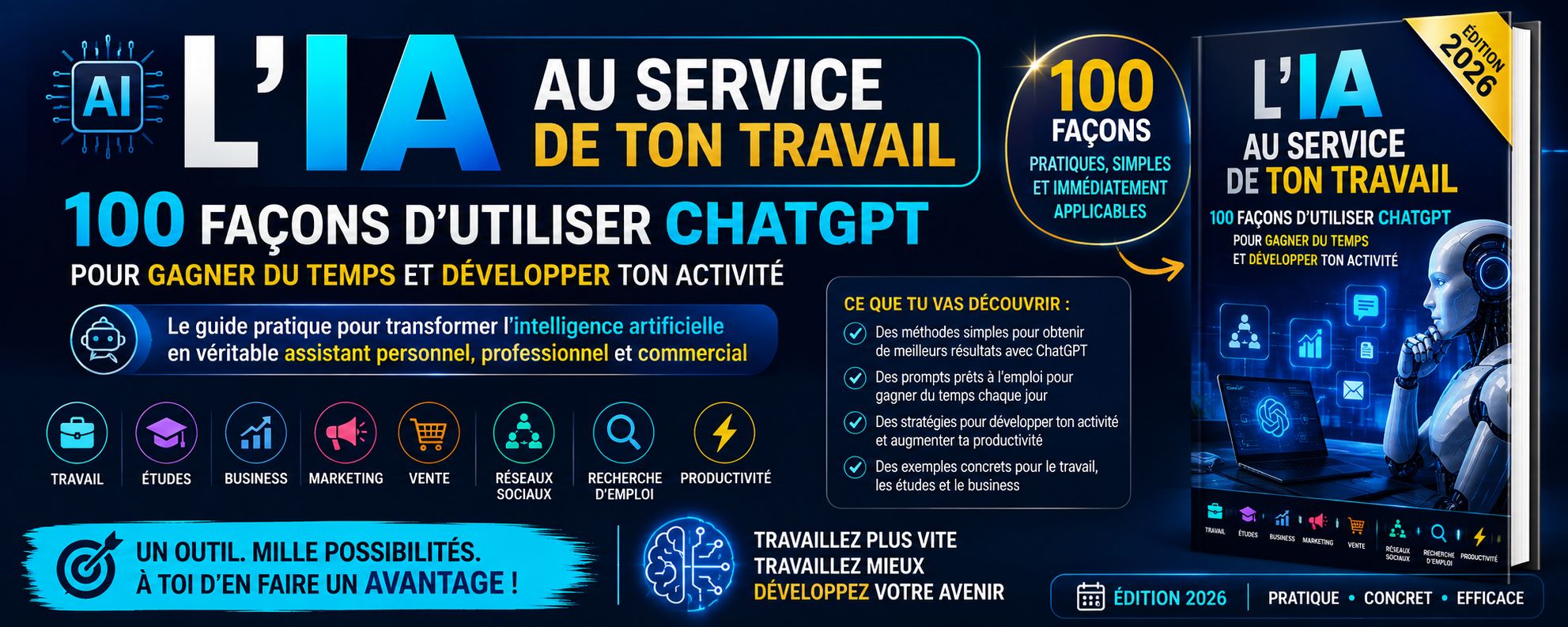 L’IA  AU  SERVICE DE TON TRAVAIL