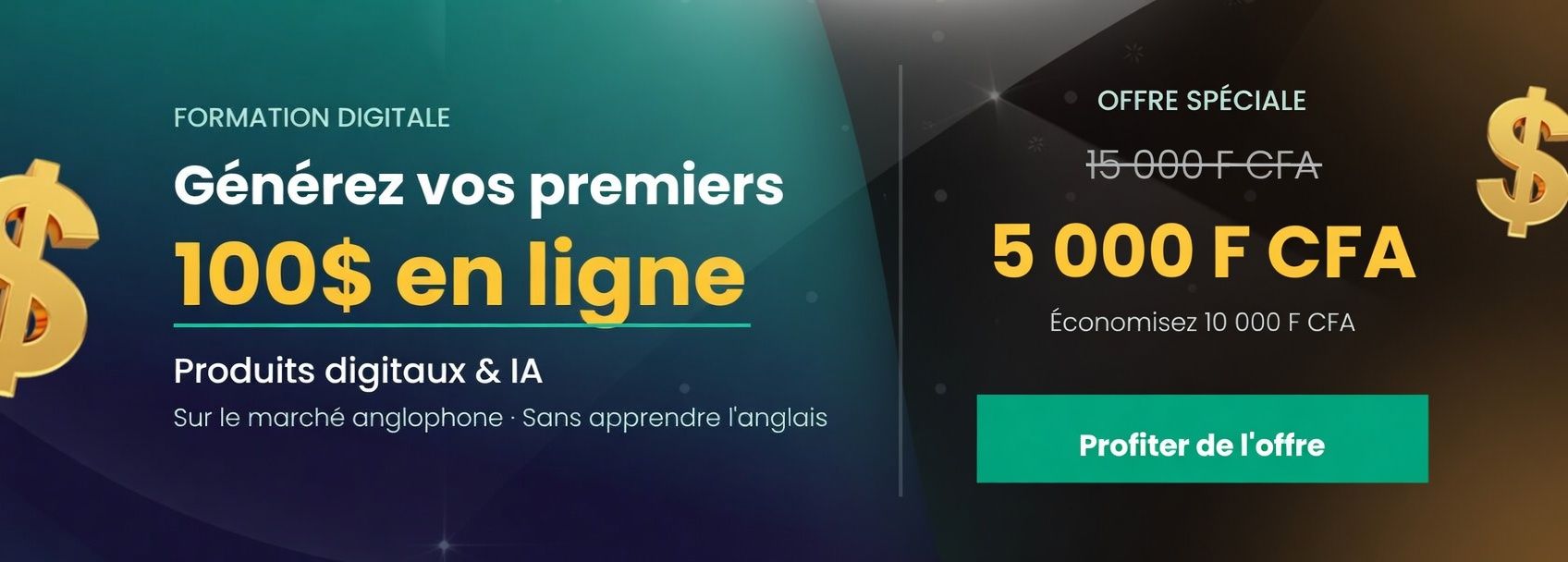 Générez vos premiers 100$ en ligne : produits digitaux et IA