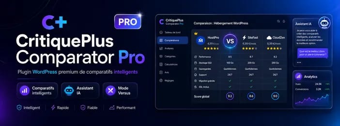 CritiquePlus Comparator Pro – Licence 1 site
