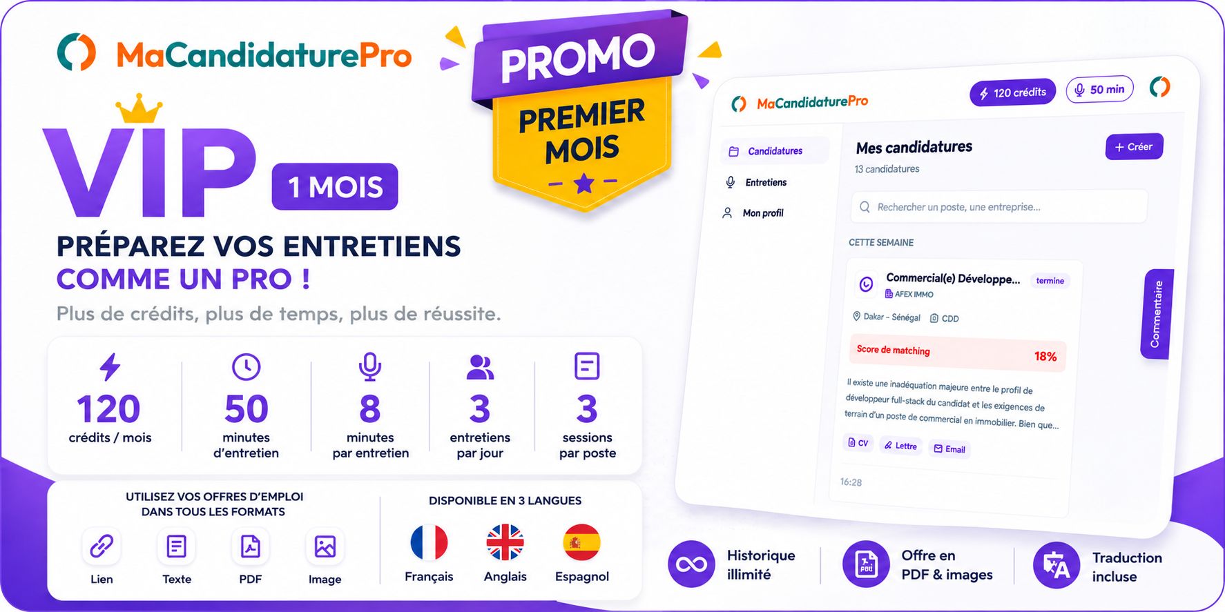 VIP - 1 mois (promo)