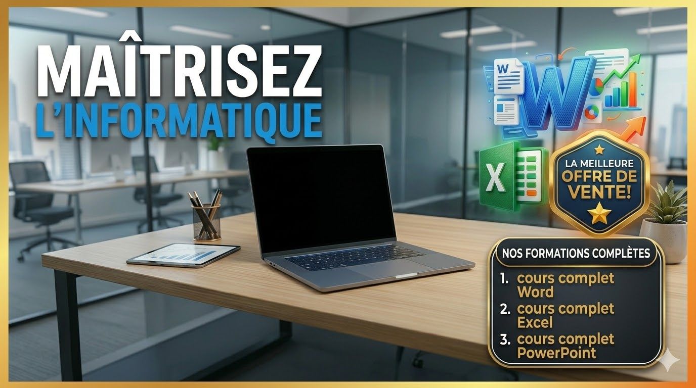 DES COURS COMPLETS SUR BUREAUTIQUE, WORD, EXCEL ET POWERPOINT