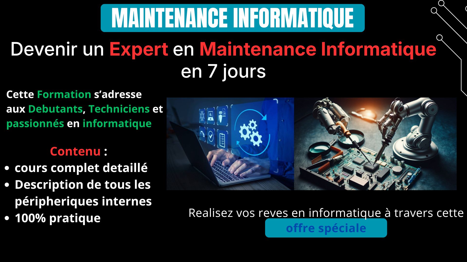 Maintenance Informatique pour passionnés et techniciens d'informatique